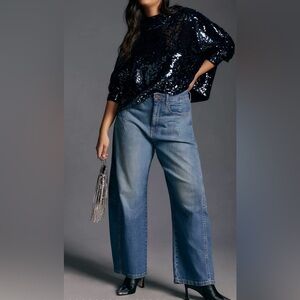 The Kenna Mid-Rise Heritage Barrel Jeans by Pilcro